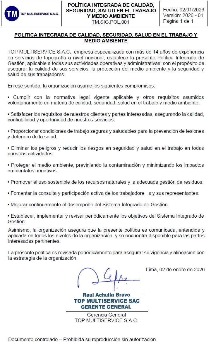 Políticas de la Empresa